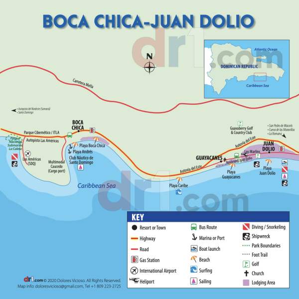 Boca Chica-Juan Dolio Map