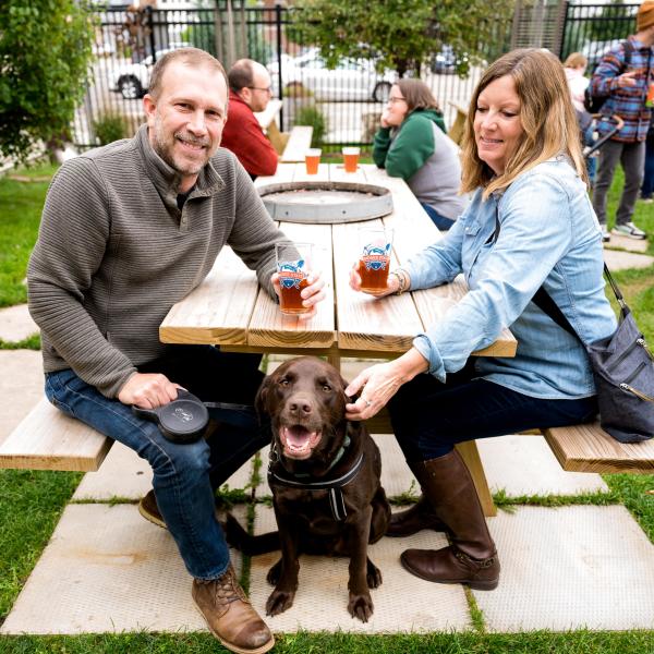 Dog at Badger State Brewing