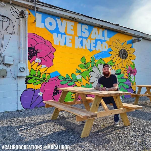 Love is All We Knead Mural by MrCaliRob