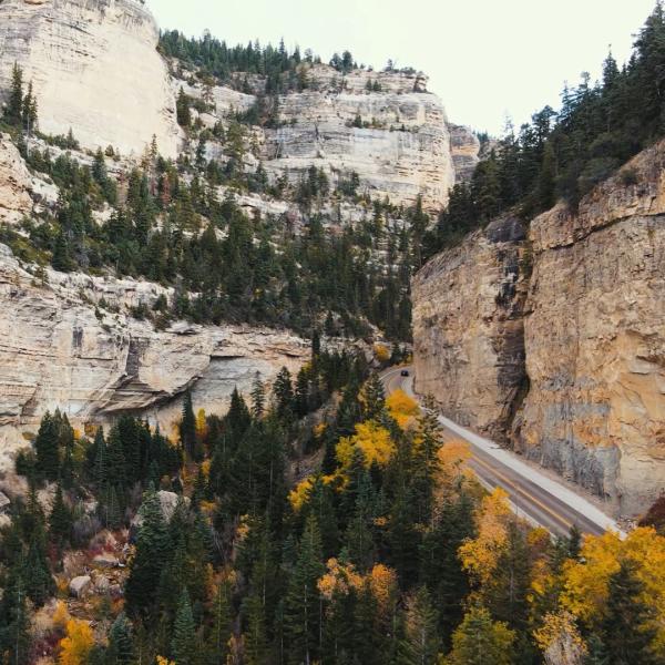 Scenic drive in cedar canyon - blog