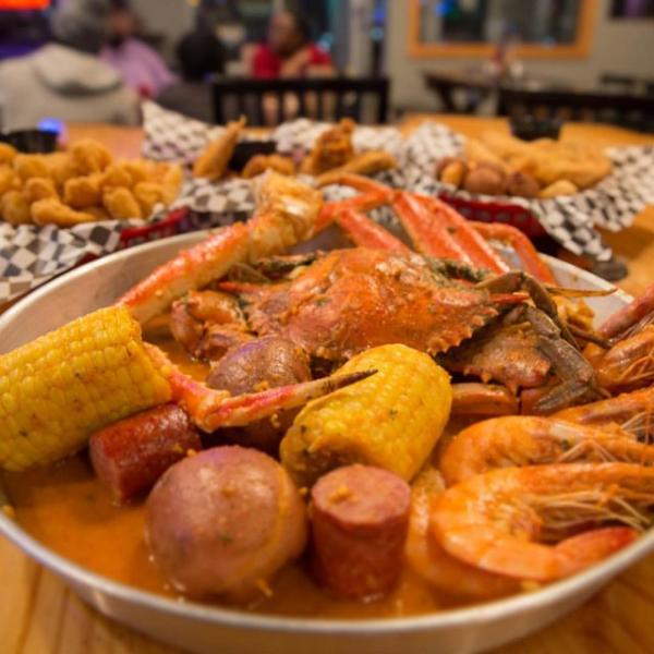 Cajun seafood boil meal