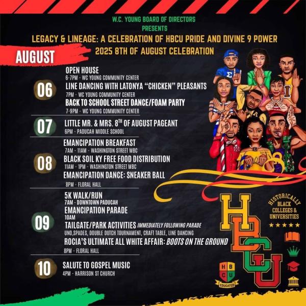 8th of August - WC Young Schedule 2025