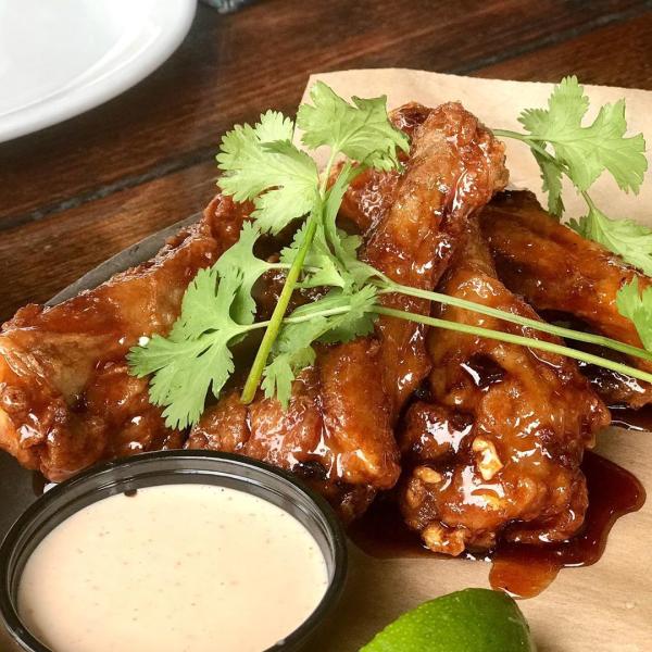 Delicious chicken wings at Brick House Tavern + Tap.