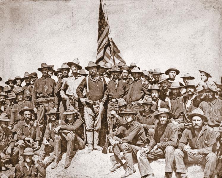 Billy McGinty and Teddy Roosevelt with Rough Riders