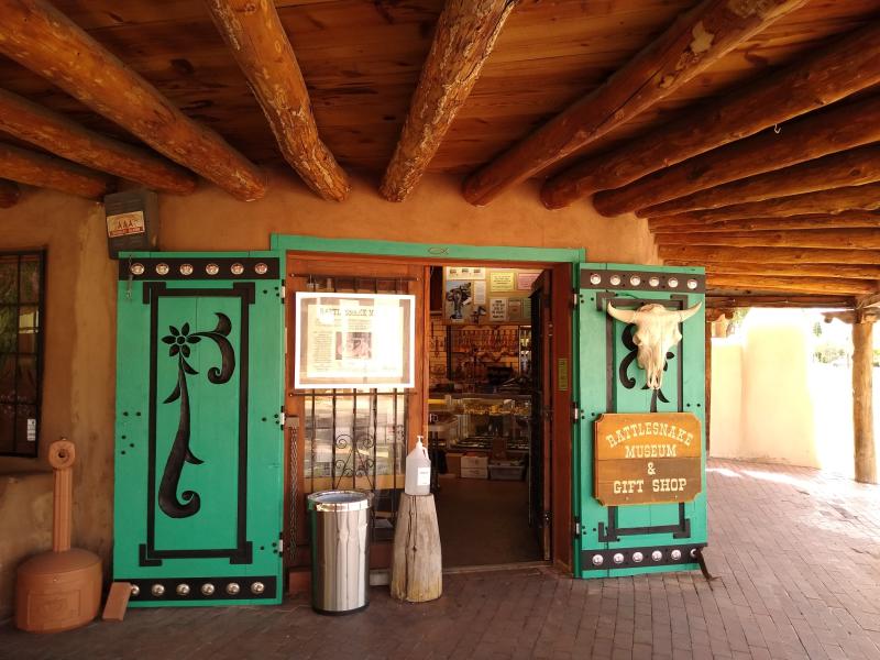 The entrance of the American International Rattlesnake Museum