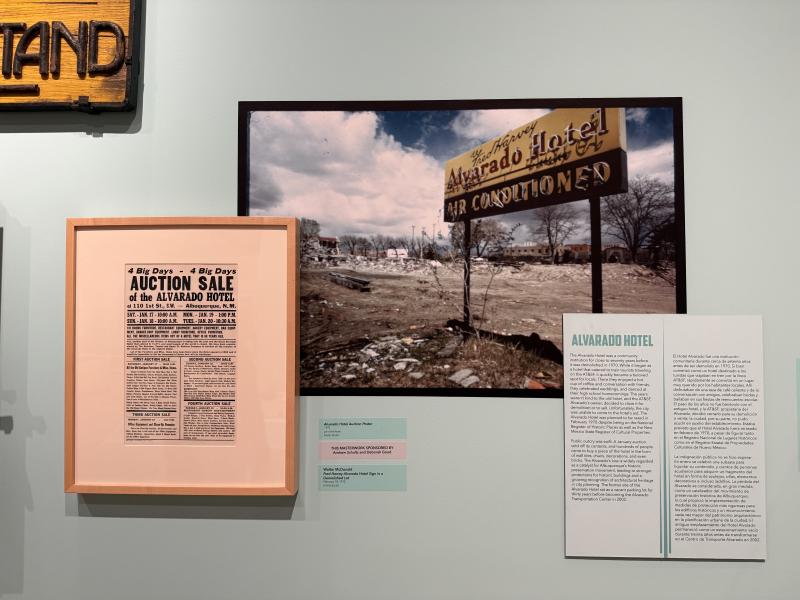 A photo of an exhibit at The Other Route 66 at the Albuquerque Museum.
