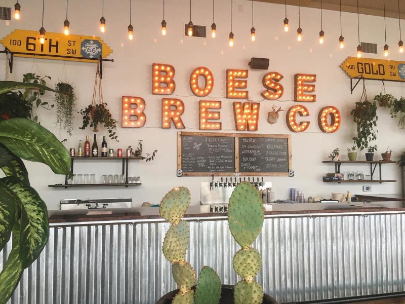 Interior and counter of Boese Brothers brewery