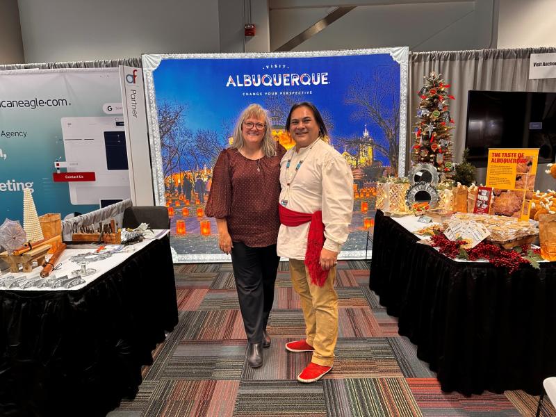 A picture from the Visit Albuquerque booth at Holiday Showcase.