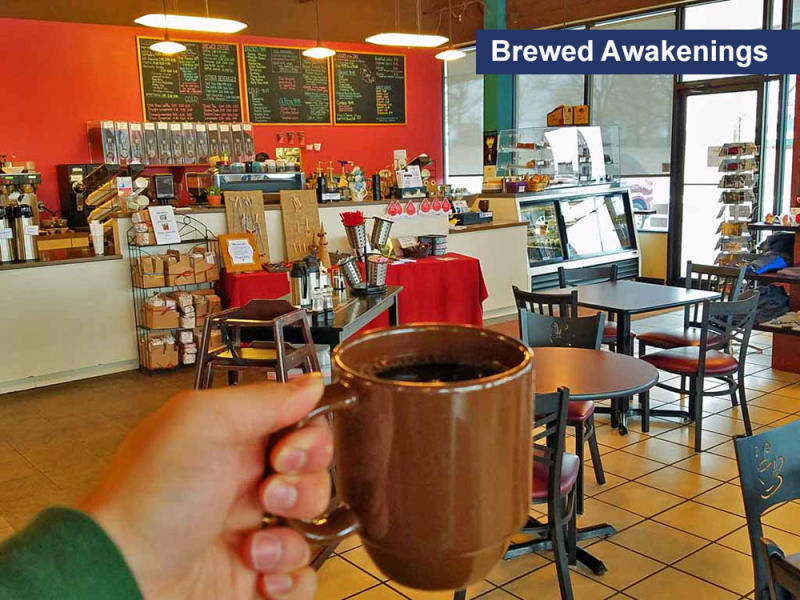 Coffee at Brewed Awakenings, Saline, MI