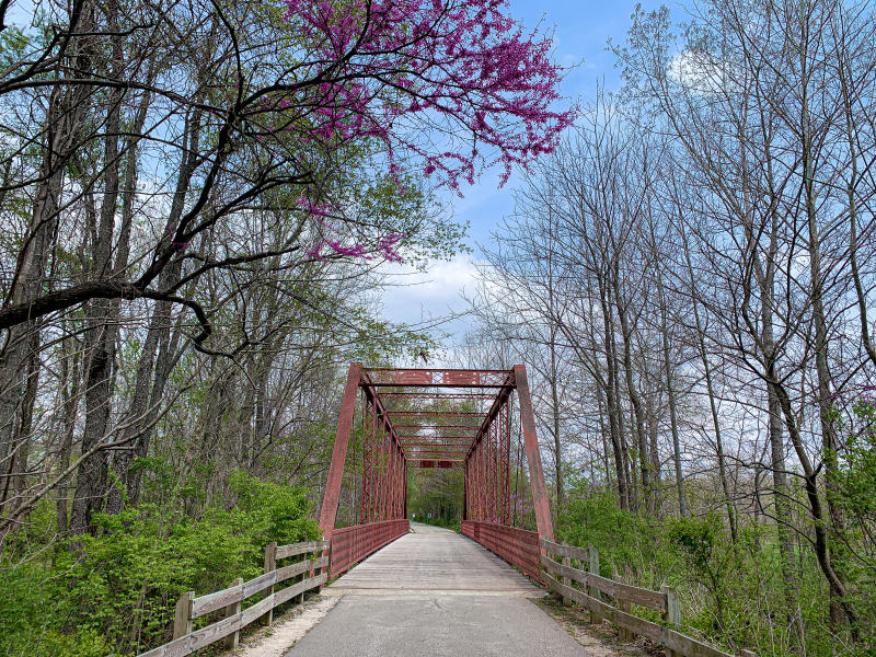 The iron bridge on Clear Creek Trail