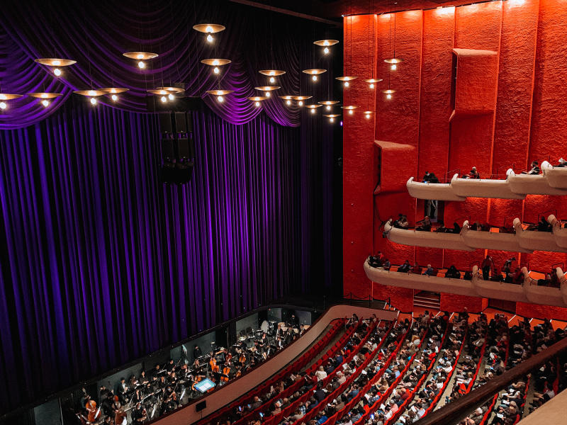 An audience seated at the Musical Arts Center ahead of a performance