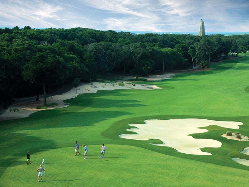 Golf course at the Bald Head Island Club in North Carolina.