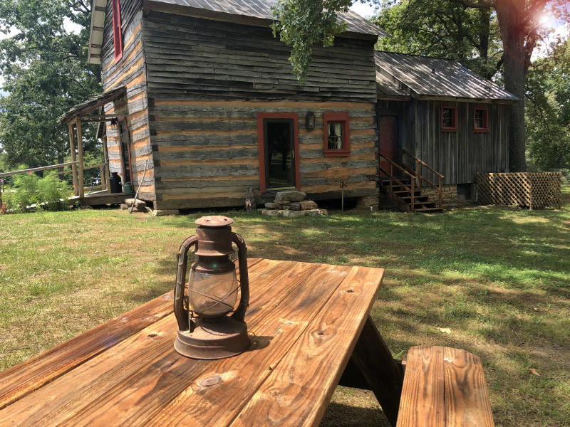 Picnic table at Historic Collinsville