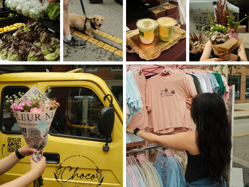 A collage of photos taken at the Dublin Market