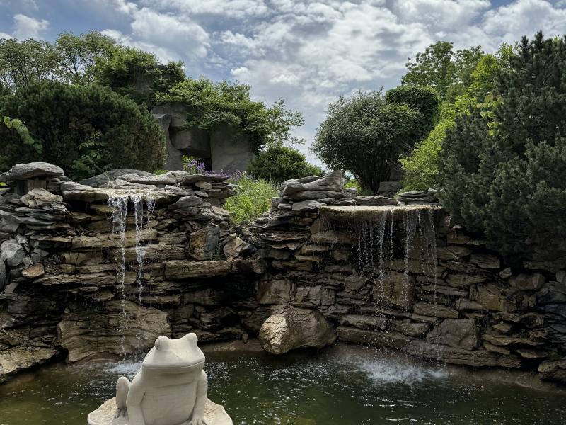 Oliver Winery waterfall