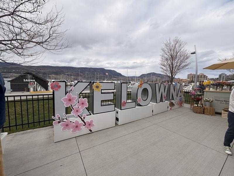 Kelowna sign at KVC - Bloom Market