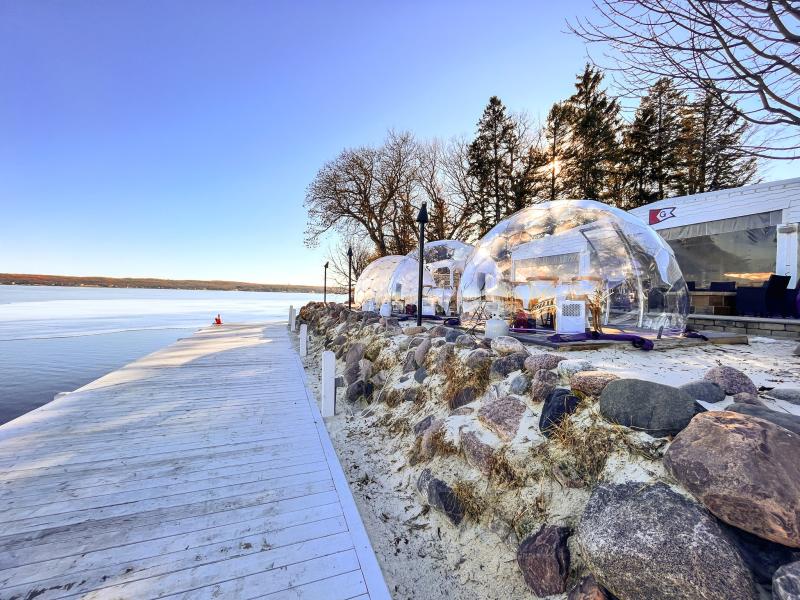 Igloos by the lake in Williams Bay