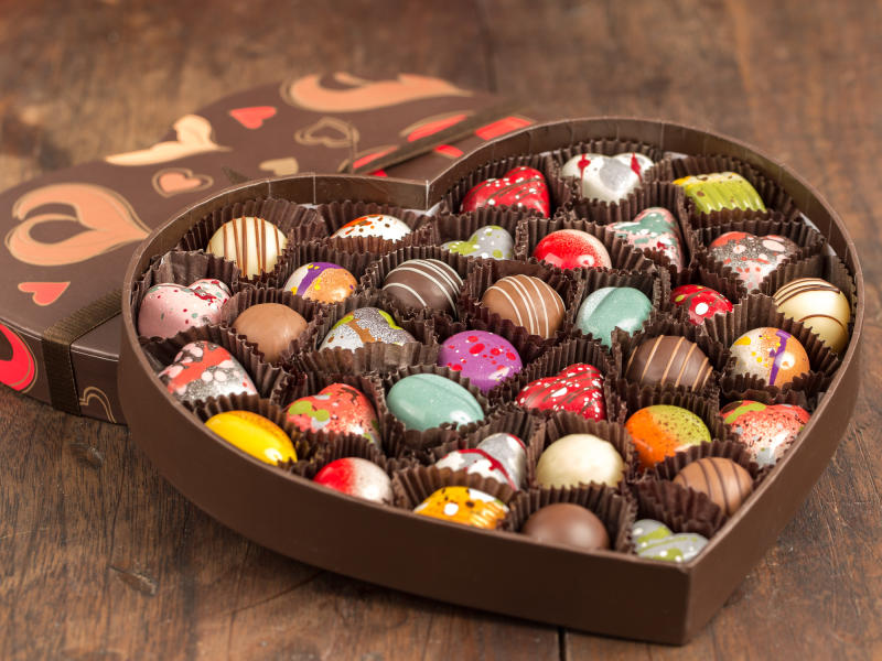 Heart of chocolates