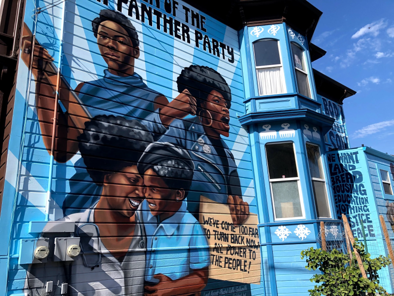 Women of the Black Panther Party Mural in West Oakland California
