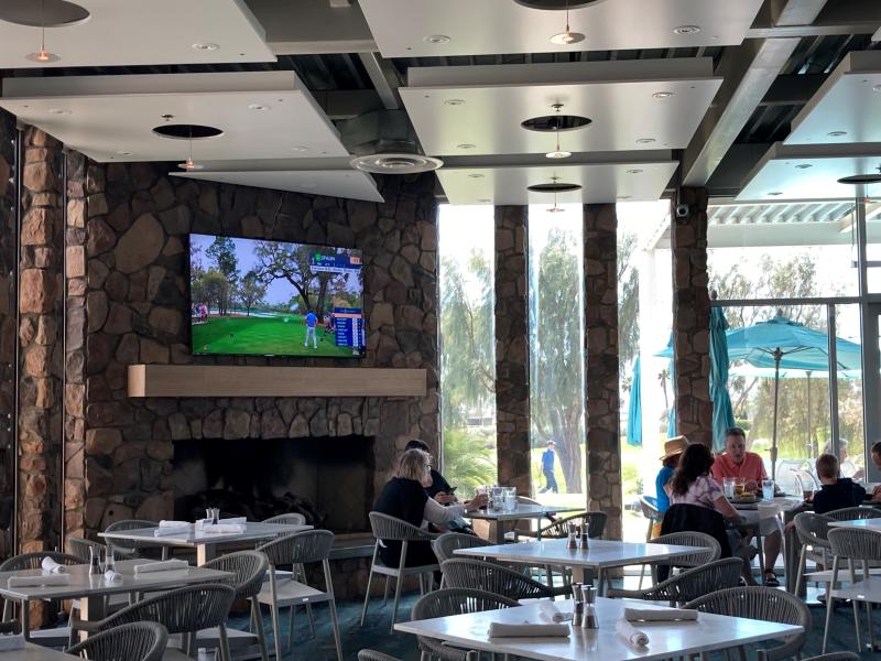 Escena Grill indoor seating, part of Escena Golf Course in Palm Springs.