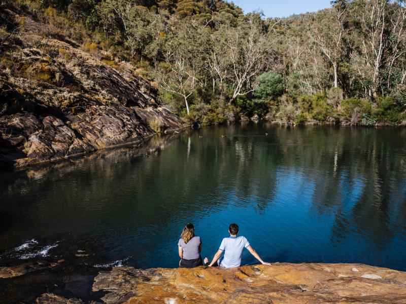 Overlooking Serpentine Falls in the Serpentine National Park, Perth Hills