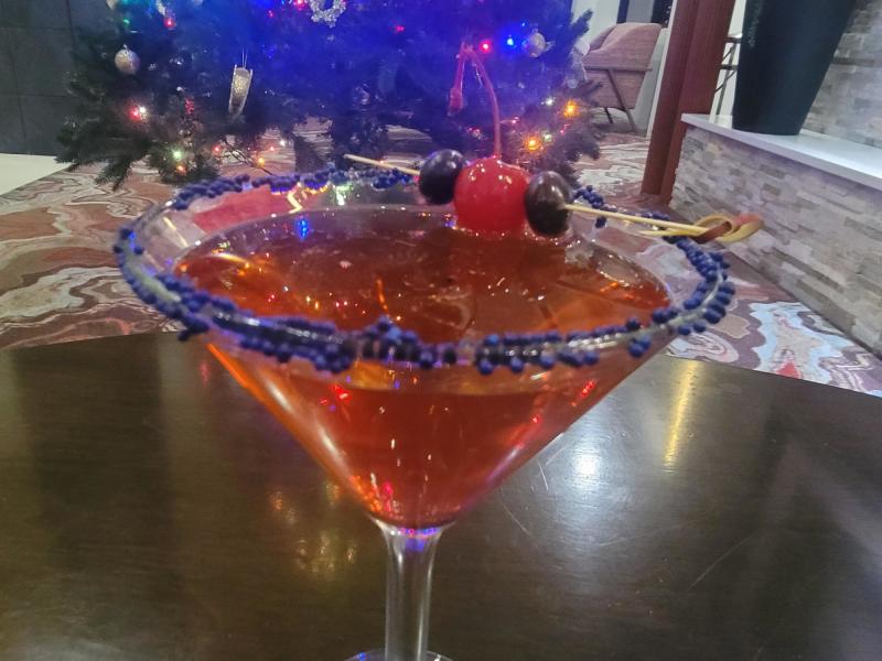 Cherry Berry Christmas Holiday Cocktail at Hilton Garden Inn Phoenix North Happy Valley