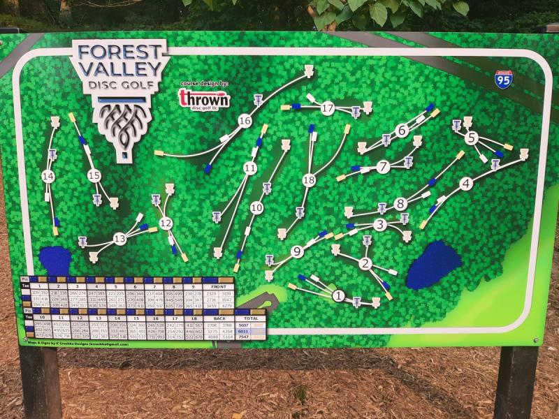 Forest Greens Disc Golf Map