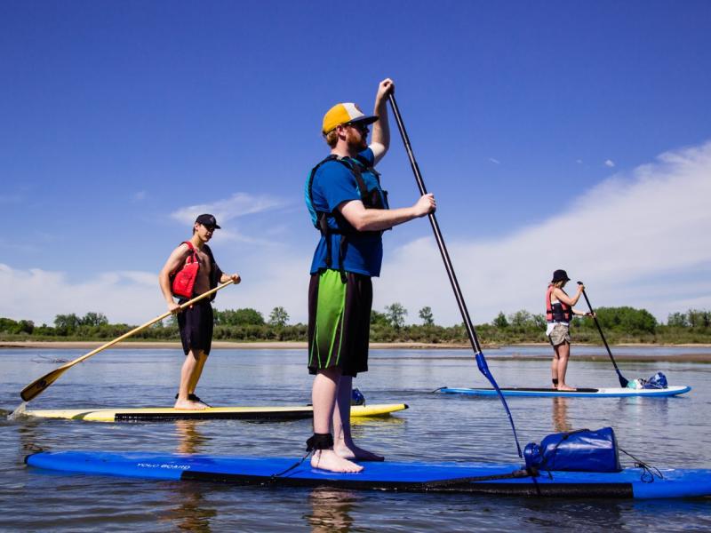 paddleboarding