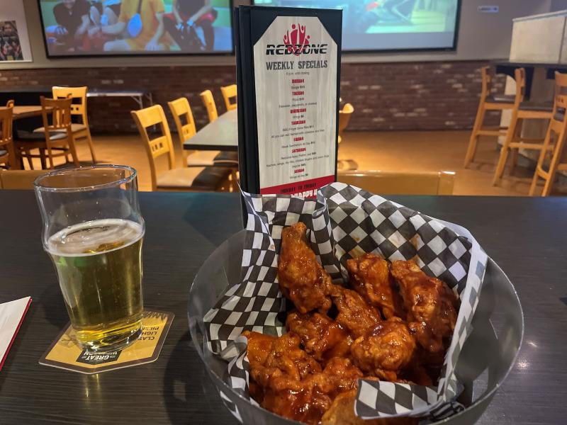 Red Zone Sports Bar Spicy BBQ Wings