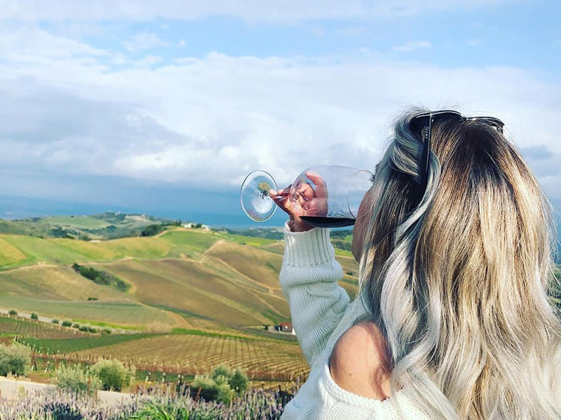 Wine Tasting Blonde in Paso Robles