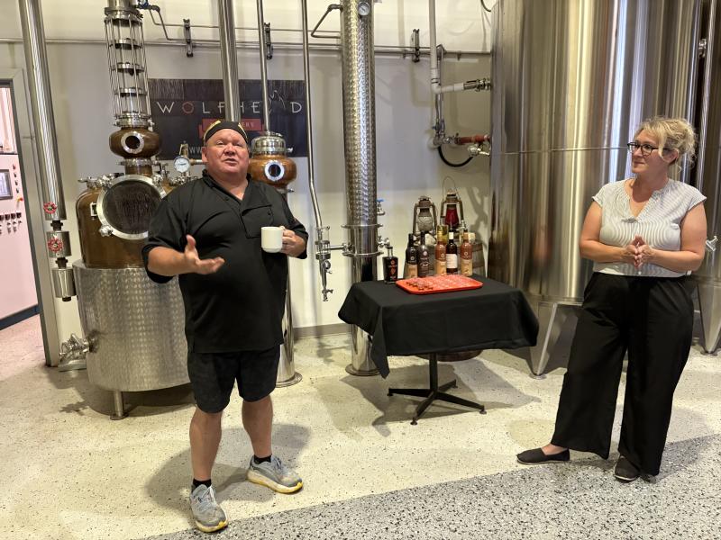 Larry & Danielle at Wolfhead Distillery