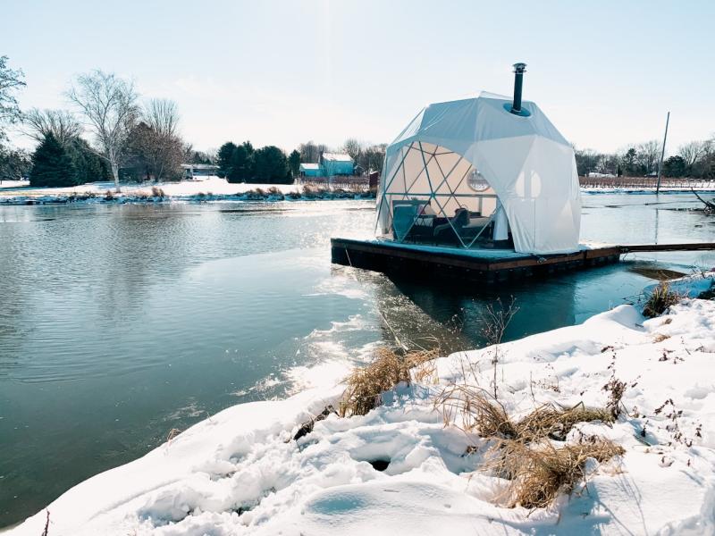 floating geodome