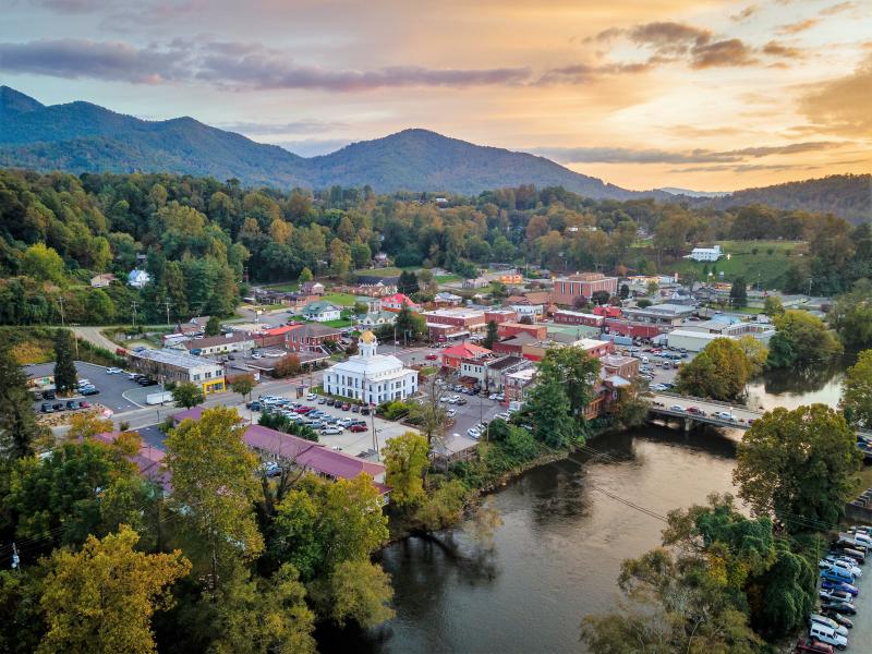 Downtown Bryson City Sunset