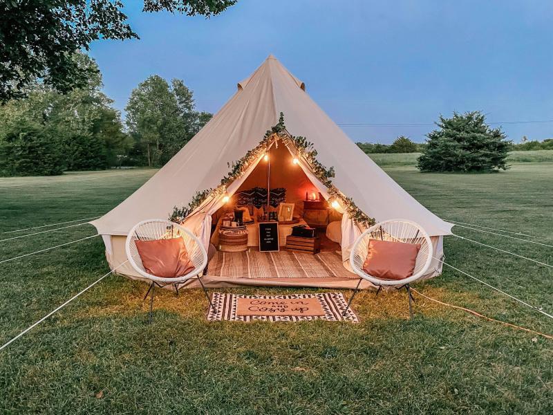 From The Top Glamping - Twilight Tent Setup | Topeka, KS