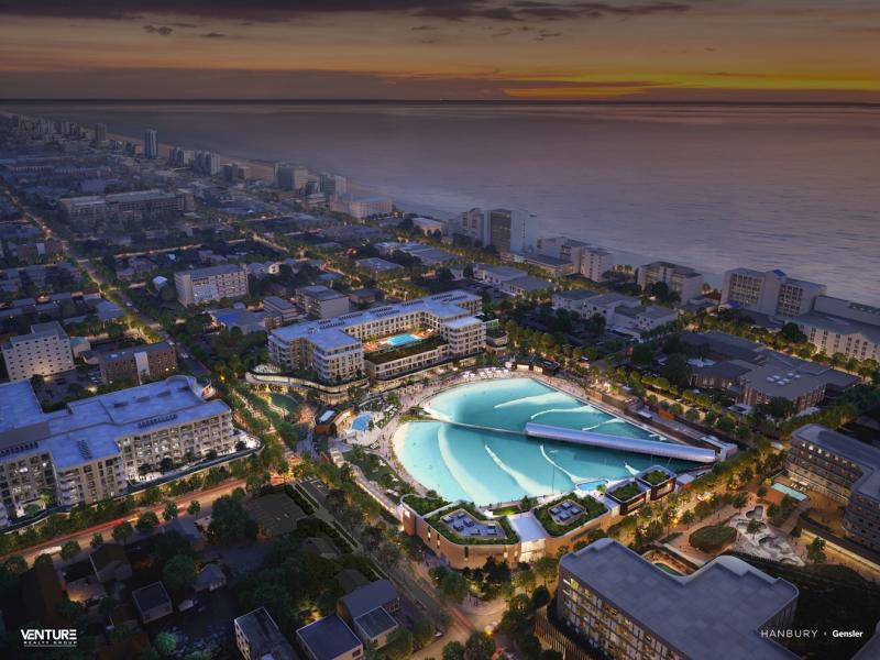 Aerial Rendering of Atlantic Park