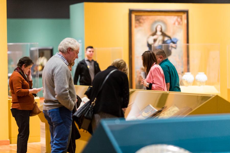 Visitors view art at the Albuquerque Museum