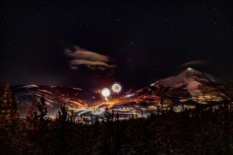 Fireworks during the holidays at Big Sky Resort.