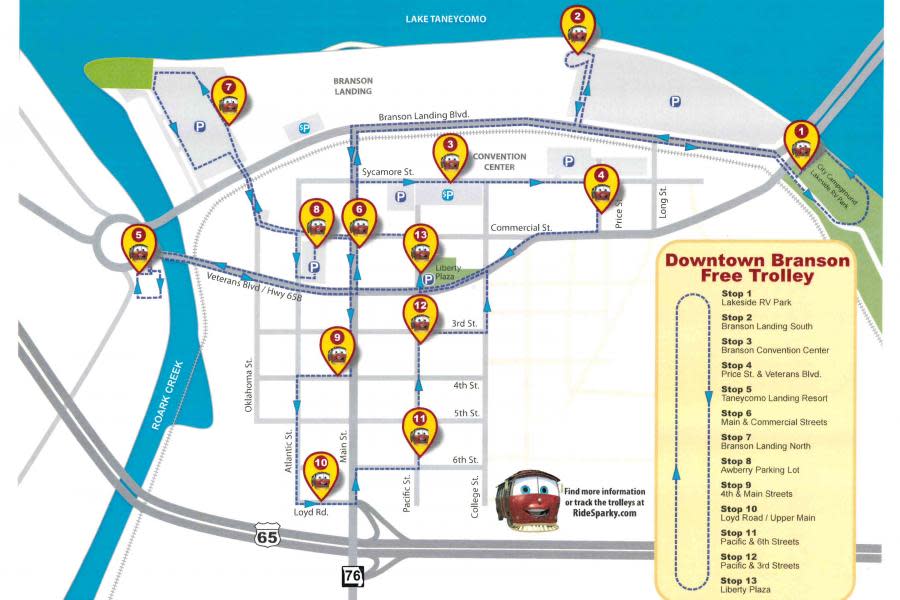 Downtown-Trolley-Map