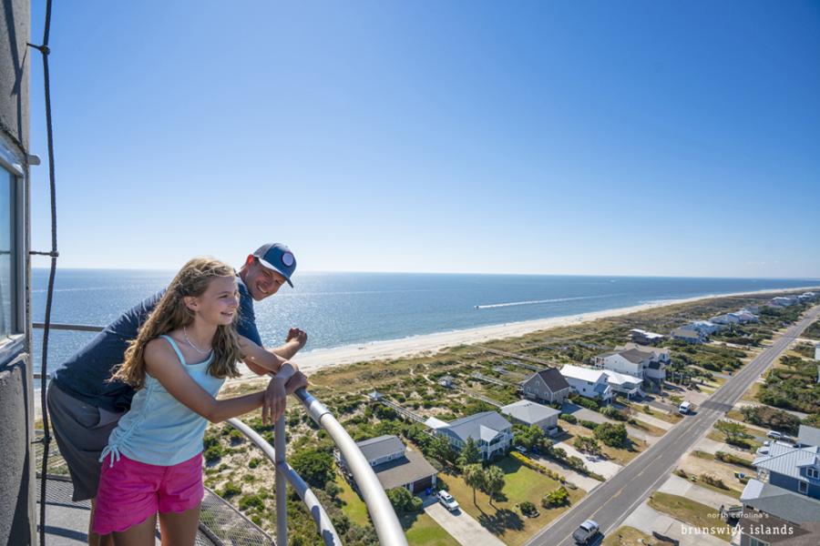 View from the top of Oak Island Lighthouse