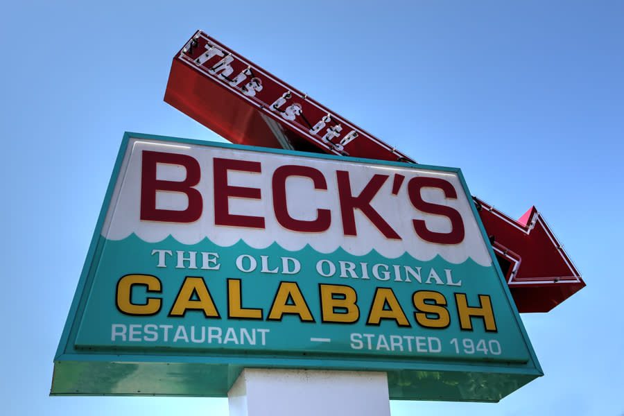 an old Beck's of Calabash sign