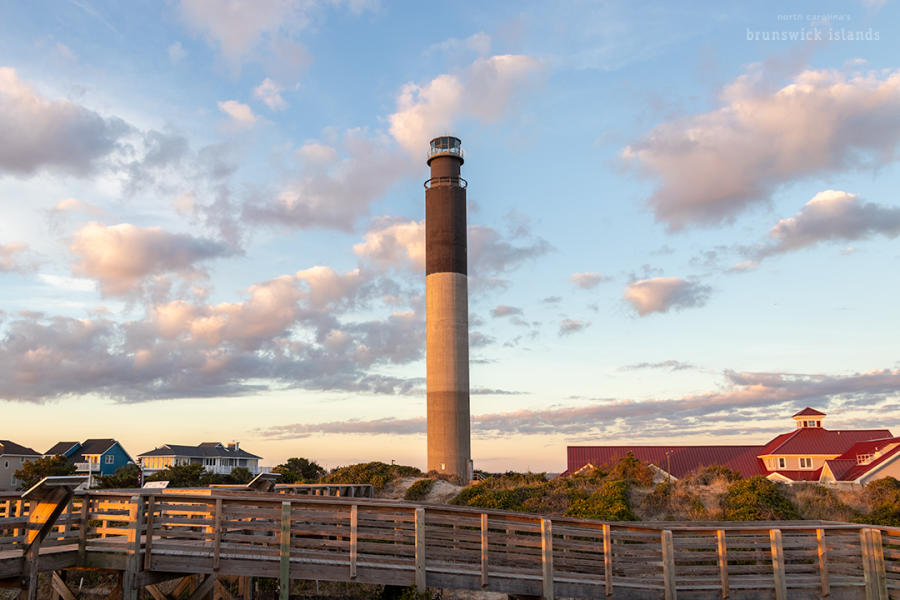 a photo of a multicolored concrete lighthouse