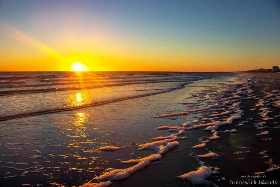 Oak Island Sunset at the beach