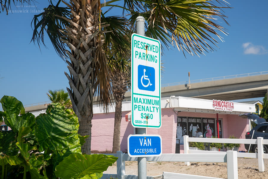 a handicap parking sign
