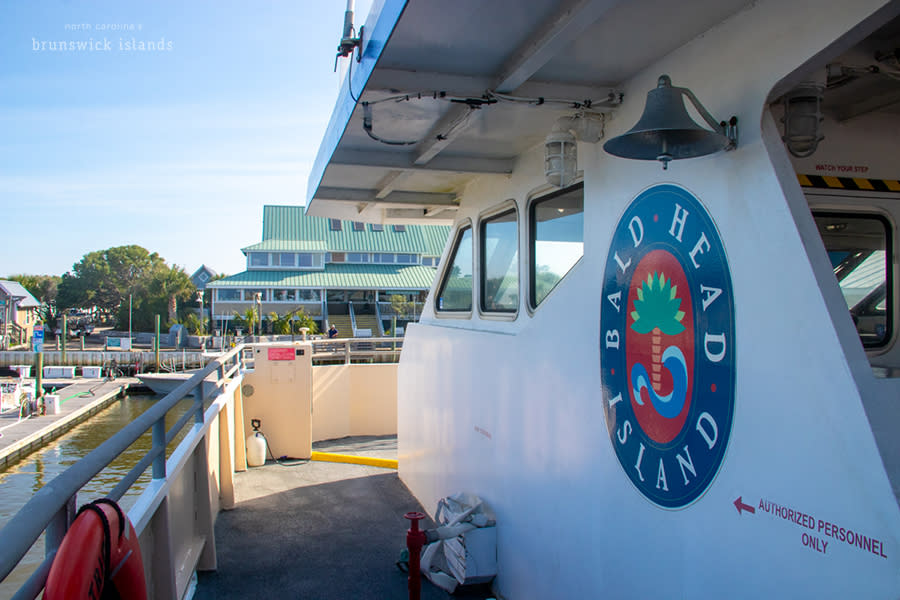 a view from onboard the Bald Head Island ferry