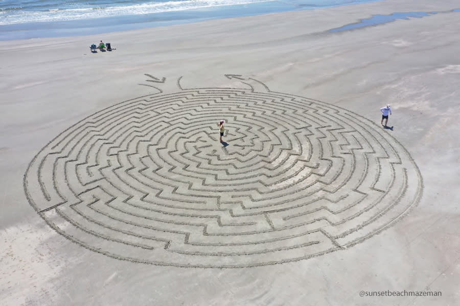 Sand Maze on Sunset Beach