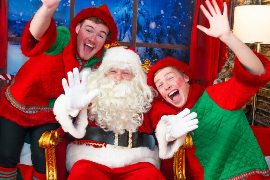 Santa and elves at Seal Bay, Selsey