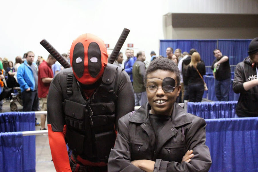 Deadpool and Nick Fury at Indianapolis Comic Con