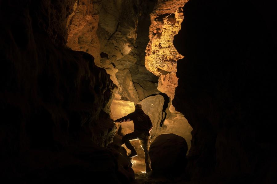 The cascades at Laurel Caverns