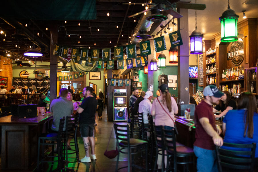 The Pub - crowded night- busy with customers