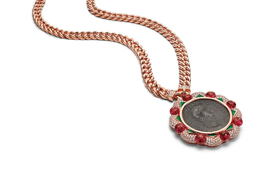 Bulgari’s Monete collection features ancient Roman coins